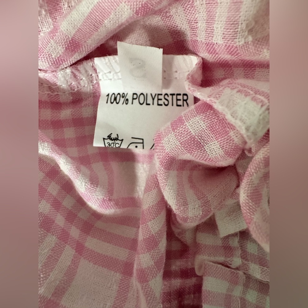 Pink Plaid Bow Front Two-Piece Shorts Set - Picture 5 of 13